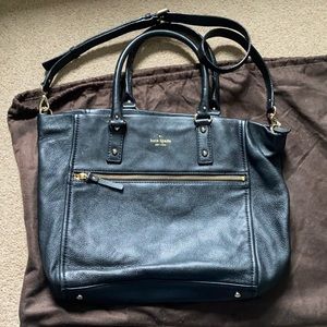 Black leather Kate Spade purse